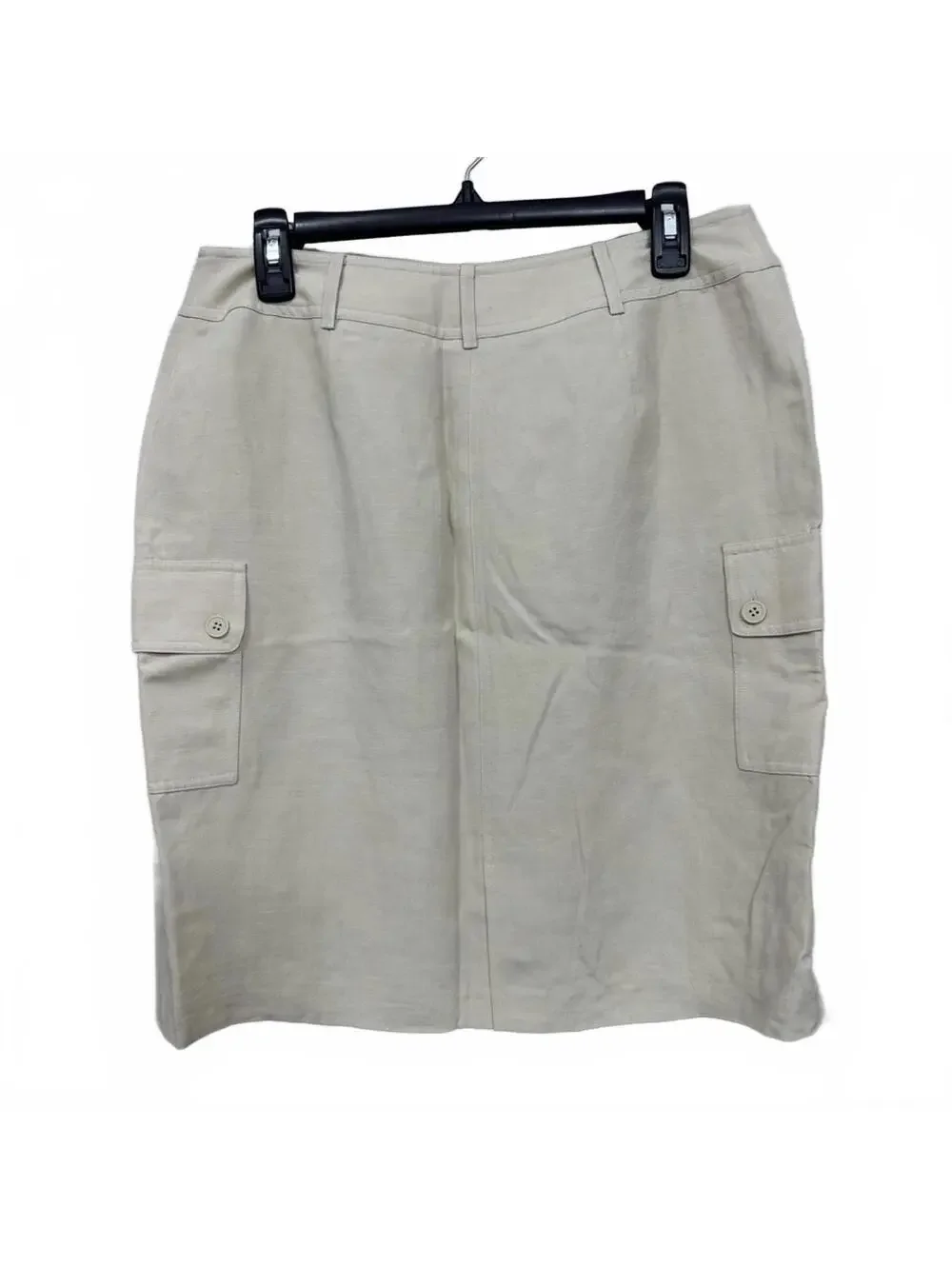 NWT Vintage Petite Sophisticate Cream Cargo Style Pencil Skirt- Size 12 Petite - Picture 2 of 6